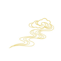 Fototapeta premium Chinese retro gold auspicious cloud decorative pattern