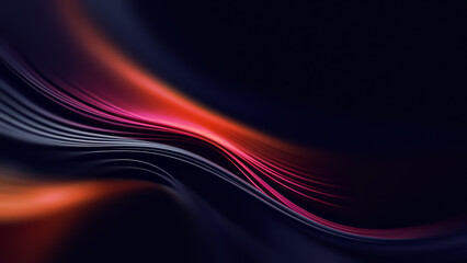 Colorful Lines Create Abstract Design in Dark Background