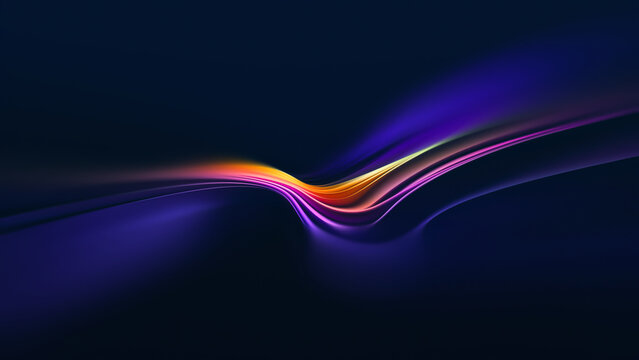 Bright Colors Blend in an Abstract Design With Flowing Lines