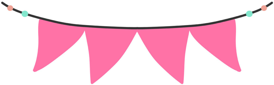 핑크 세모 가랜드