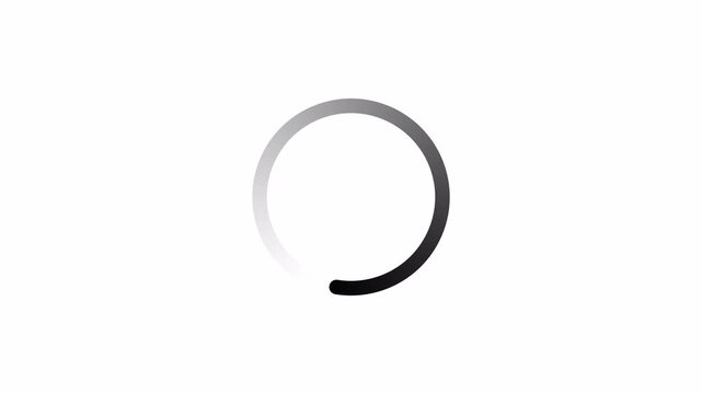 Loading circle animation, Animation spinning load icon with alpha layer transparent background, waiting for download.	
