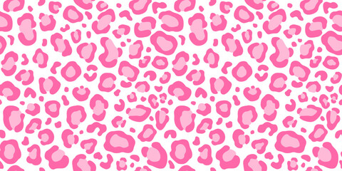Leopard print, pink luxury Seamless Pattern © Olena