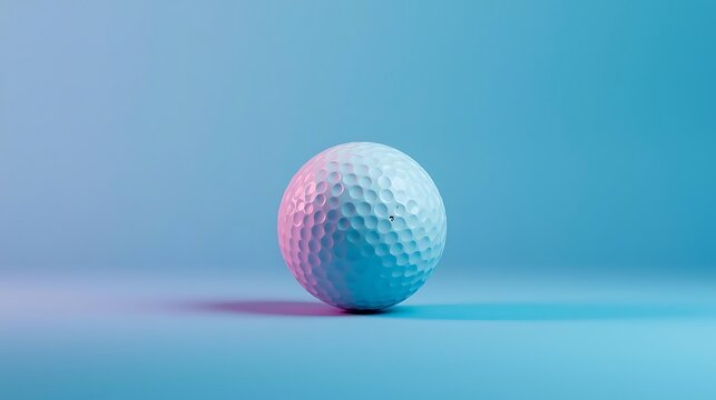 White Golf Ball With Pink Highlight