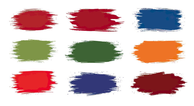Colorful Brush Strokes of Paint.