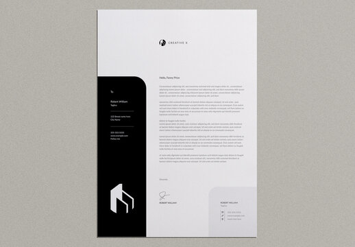 Minimal Corporate Letterhead Layout