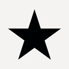 Fototapeta premium Black star on white background element vector