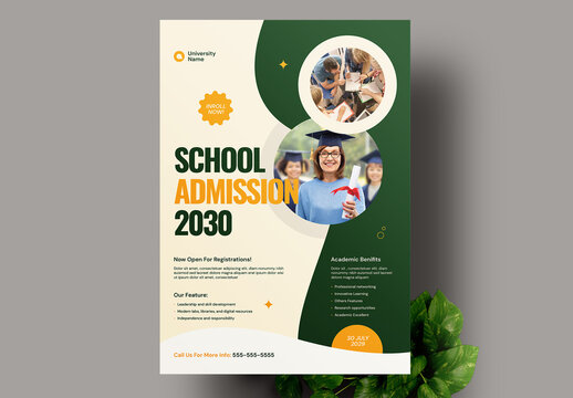 School Admission Flyer Template