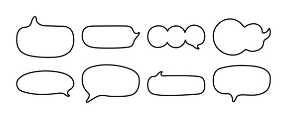 Fototapeta premium Blank speech bubble collection vector