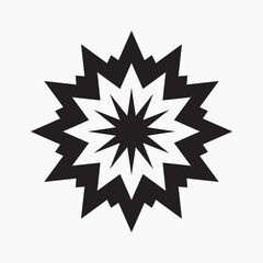 Fototapeta premium Abstract black starburst design element vector