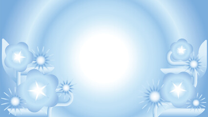 Fototapeta premium Abstract floral gradient design vector, desktop wallpaper