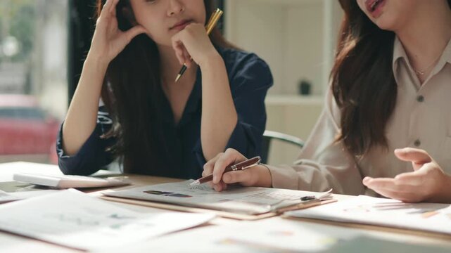 Collaborative brainstorming session modern office business meeting creative environment close-up view teamwork concept