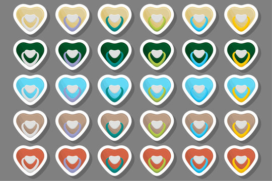 Big colored set baby pacifiers, dummy with rubber nipple