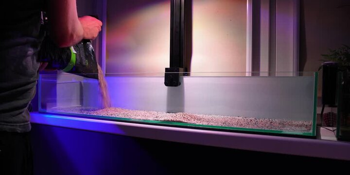 Aquascaping shallow aquarium
