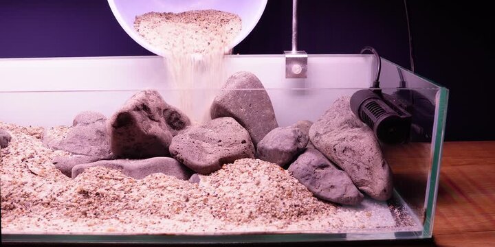 Aquascaping shallow aquarium