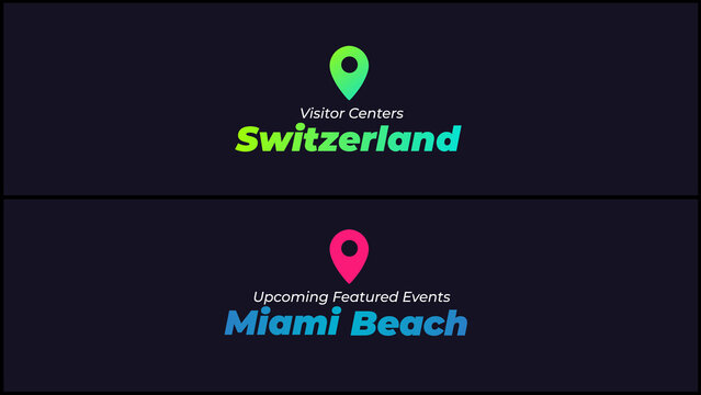 Dynamic Bounce Gradient Location Title