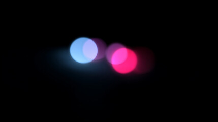 Naklejka premium Warm Pink and Blue Bokeh Glow with Soft Focus Creating a Dreamlike Ethereal Mood 