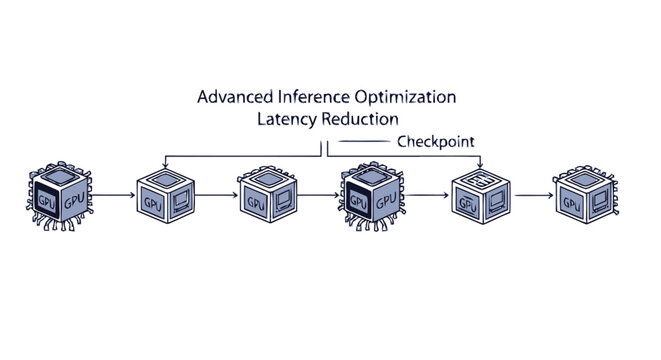 Advanced Inference Optimization Latency Reduction Checkpoint Diagram.