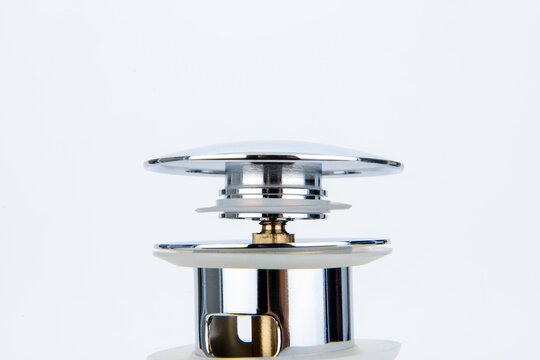 Chrome-Plated Metal Sink Drain for Washbasin