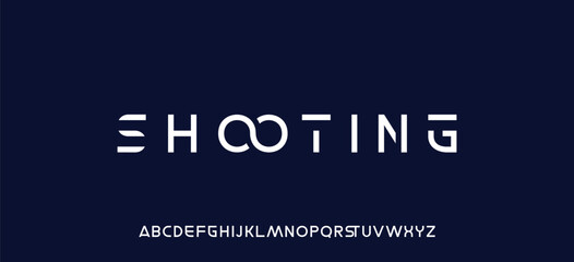 Fototapeta premium Abstract modern urban alphabet fonts. Typography sport, technology, fashion, digital, future creative logo font. vector illustration