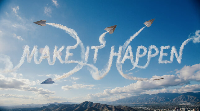 Make it happen: inspiring skywriting with paper airplanes