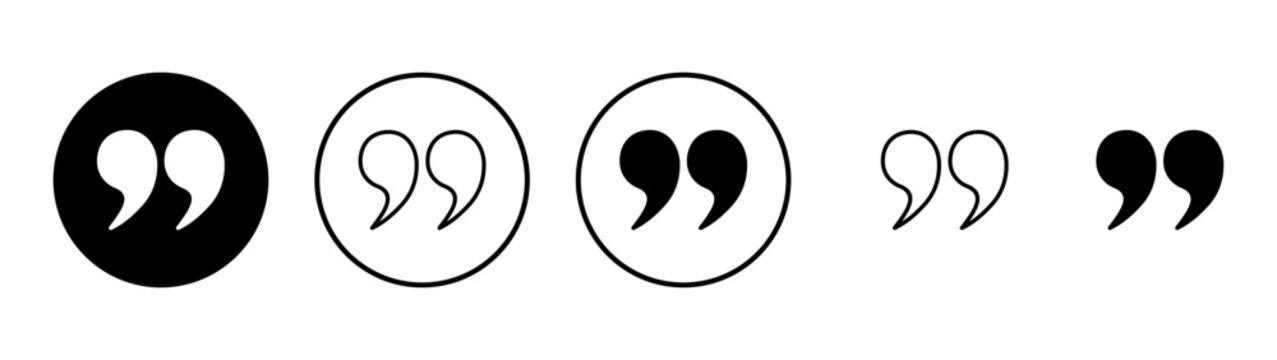 Quote icon vector. Quotation mark sign and symbol