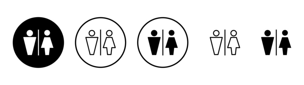 Toilet icon vector. Girls and boys restrooms sign and symbol. bathroom sign. wc, lavatory