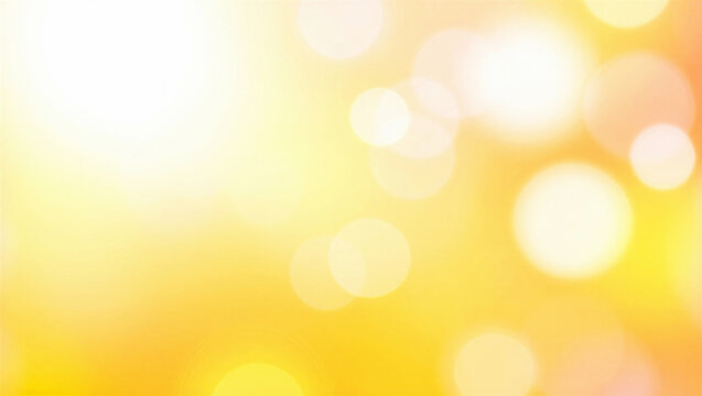 Bright yellow and orange bokeh background with soft focus lights