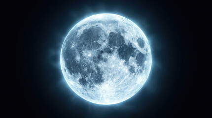 High-Resolution Moon Surface Image with Bright Craters and Deep Shadows