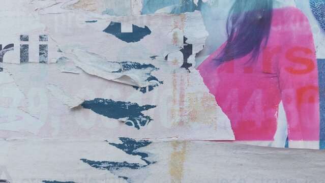 Torn and ripped street poster background