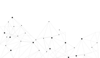 Abstract Geometric Network of Connected Dots and Lines Representing Digital Communication and Data Connectivity © Nelli