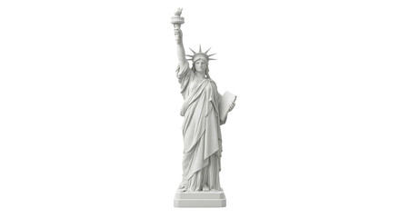 Statue of Liberty white architectural model on transparent background © shuphanida