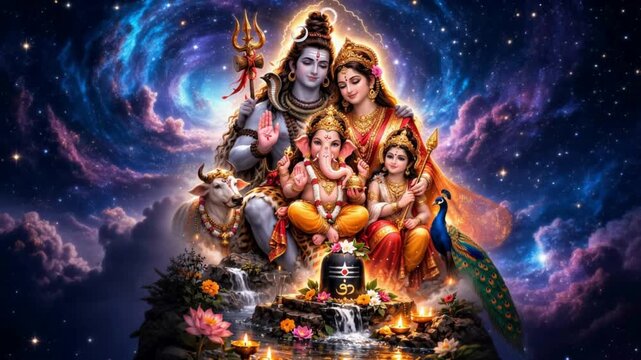 Lord shiva's family in cosmos
