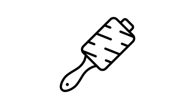 Handy linear icon animation of sticky lint roller