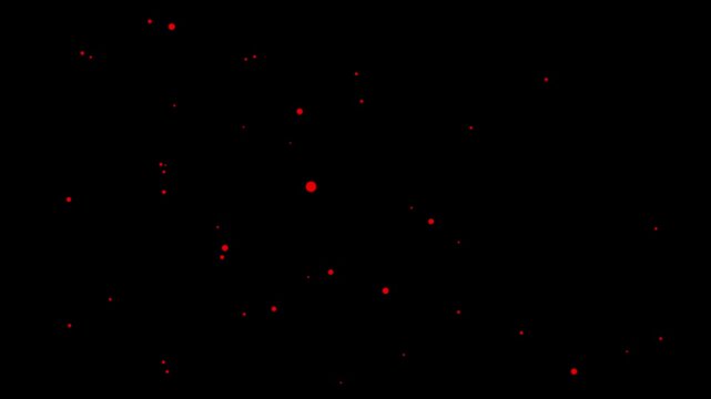 Red particle star glowing animation bokeh festive glittering loop luxury, shine sparkle, for award, ceremony.Red ball background video 4k.