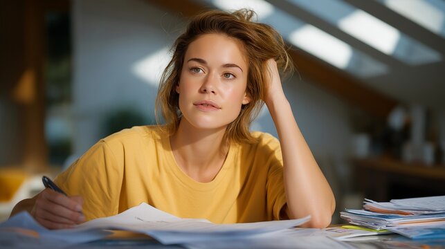 Person organizing color coded debt payoff plan on large wall calendar, various credit accounts listed with decreasing balances, consolidation paperwork spread on floor, determined expression under