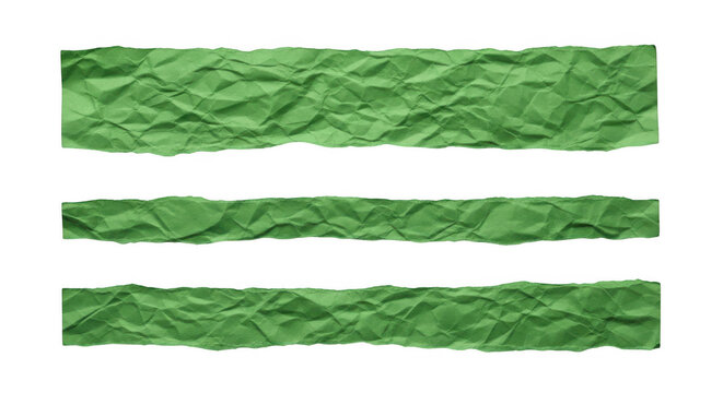 Three horizontal parallel lines drawn with a rough green crayon texture on a plain flat surface