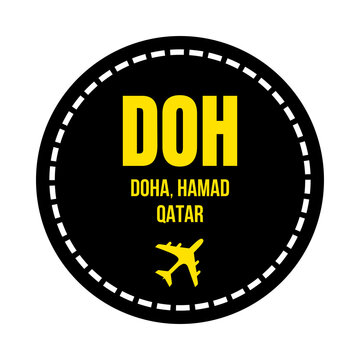 DOH Doha airport symbol icon