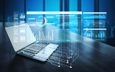 Finance dashboard with charts, calendar, and performance metrics for business cost management and...