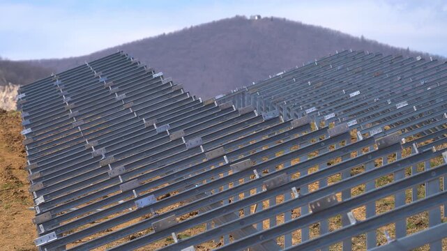 Construction of a Solar Power Plant - (4K)