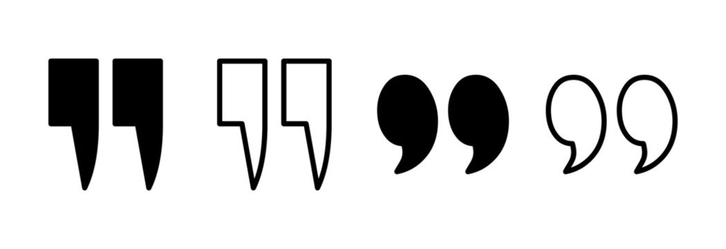 Quote icon vector illustration. Quotation mark sign and symbol