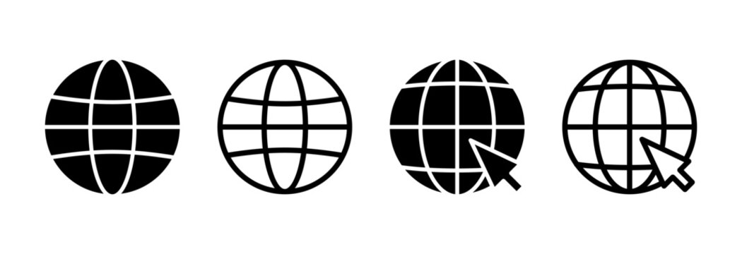 Web icon vector illustration. go to web sign and symbol. web click icon. Global search icon