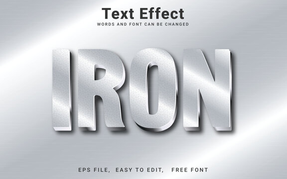 Editable iron metal style text effect in Illustrator	