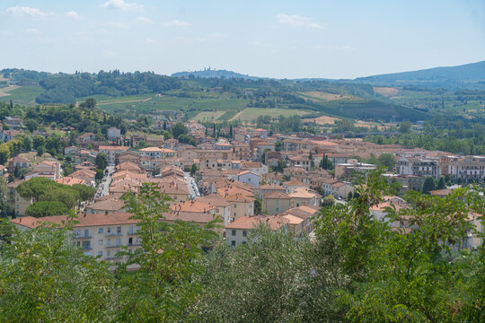Panoramic View of Historic Town, Baccoleno, Italy