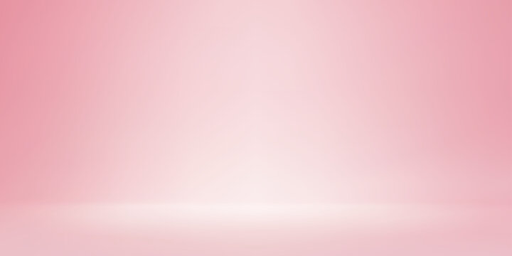 Rose limbo background with smooth gradient. Pink minimal backdrop with copy space for product display.