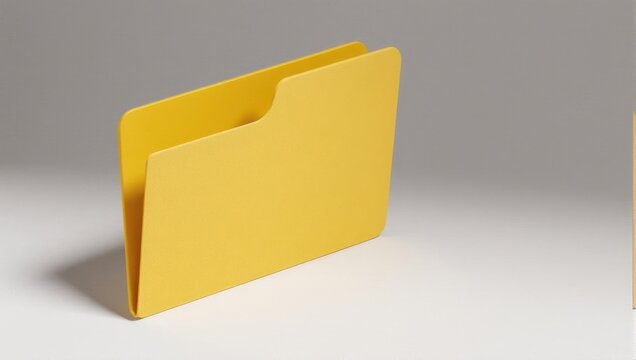 Yellow manila file folder for office organization and documents.