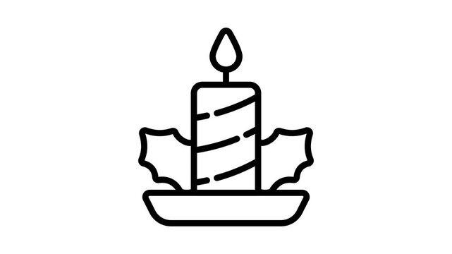 A captivating linear style icon animation depicting string fairy lights