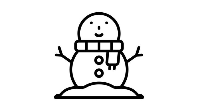 Here is a latest outline icon animation of christmas bell with ribbon