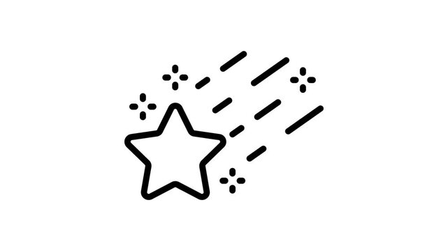 A customizable linear style icon animation showing gift delivery truck