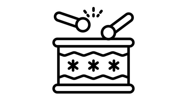 A visually appealing outline style icon animation of snowflake