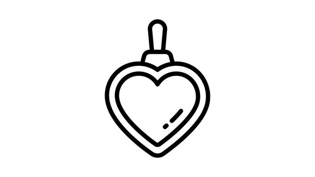 Here is a trendy line style icon animation of christmas wreath